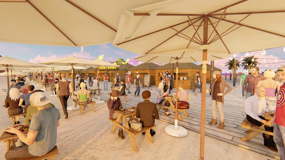 Rendering image of beach fest