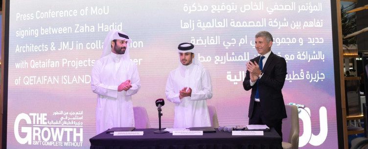 In partnership with Qetaifan Projects, JMJ Holding Group signs an MoU with Zaha Hadid Architects