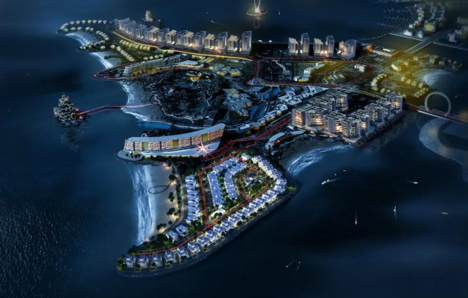 Rendering of Phase 2 villa plots at Qetaifan Island North