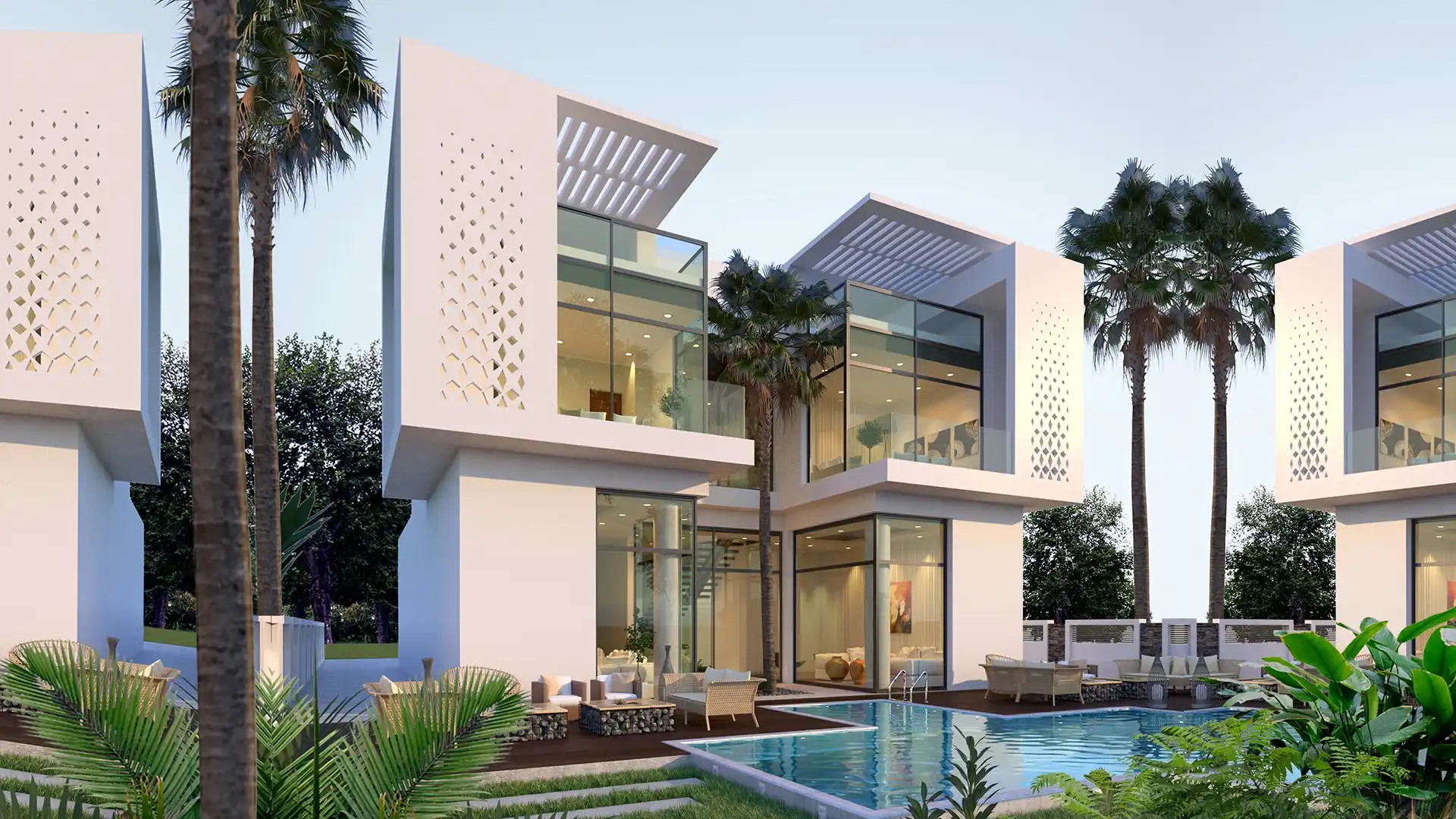 Rendering Image of Phase 2 villa plots at Qetaifan Island North