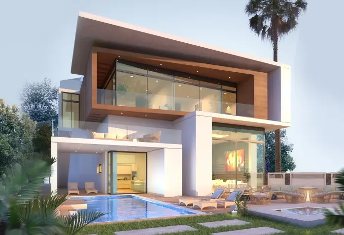 Rendering of Phase 2 villa plots at Qetaifan Island North