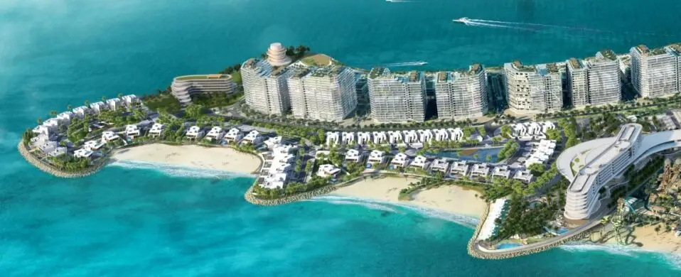 Rendering of Phase 2 villa plots at Qetaifan Island North
